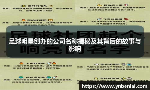 足球明星创办的公司名称揭秘及其背后的故事与影响